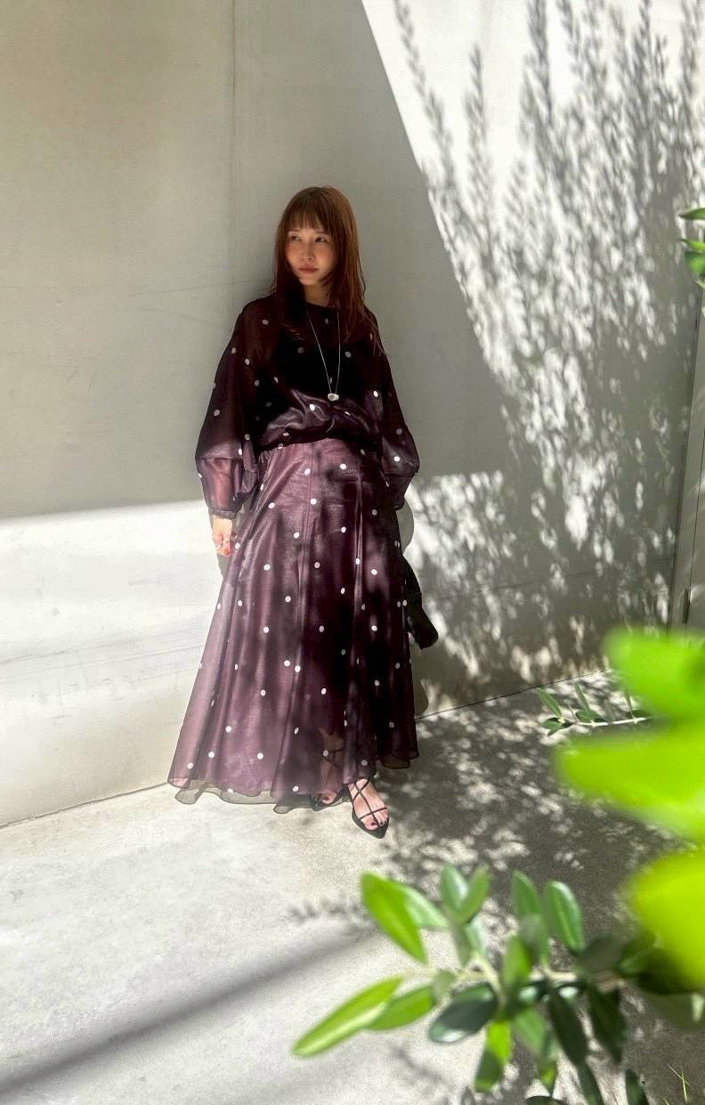 【PRIORITY】ドットプリントスカート/P61022JT