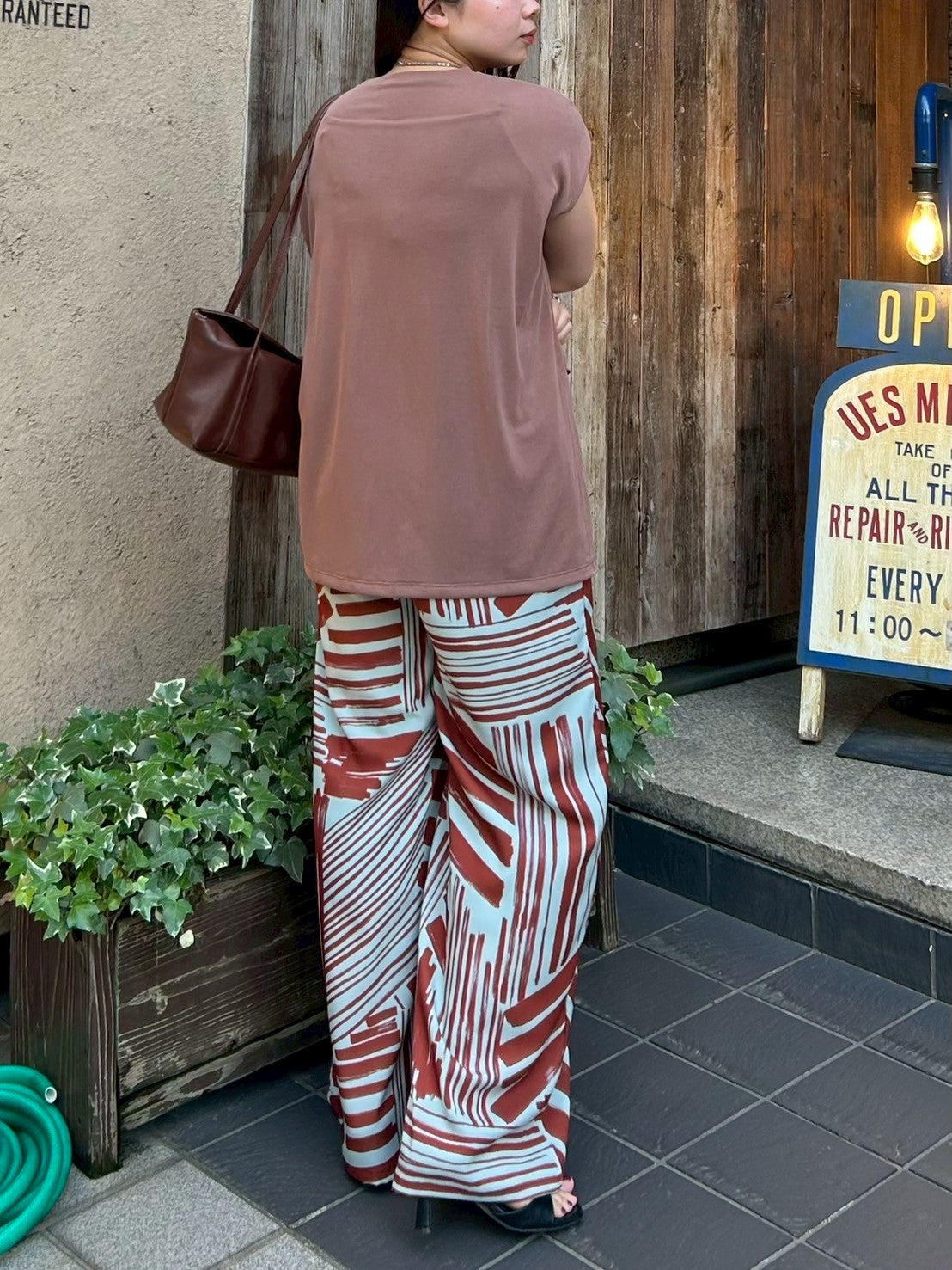 【ROSIEE】幾何学柄プリントイージーパンツ/R753205