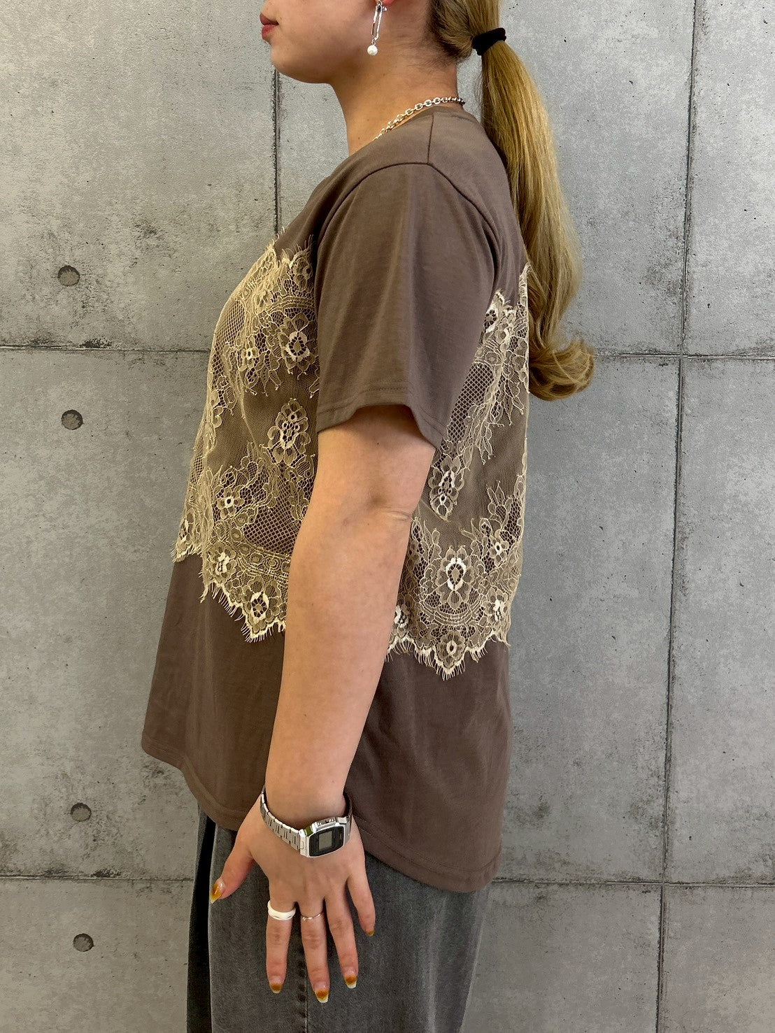 【再入荷】【ROSIEE】レースビスチェ風トップス/R830304