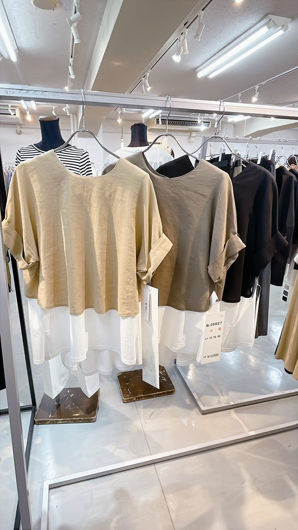 【PASSIONE】麻レーヨンレイヤード風プルオーバー/26927