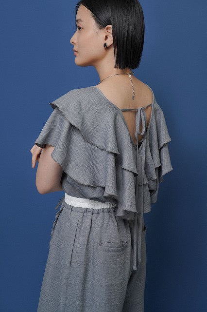 【CYAN TOKYO】レイヤーフリルフレンチトップス/601481