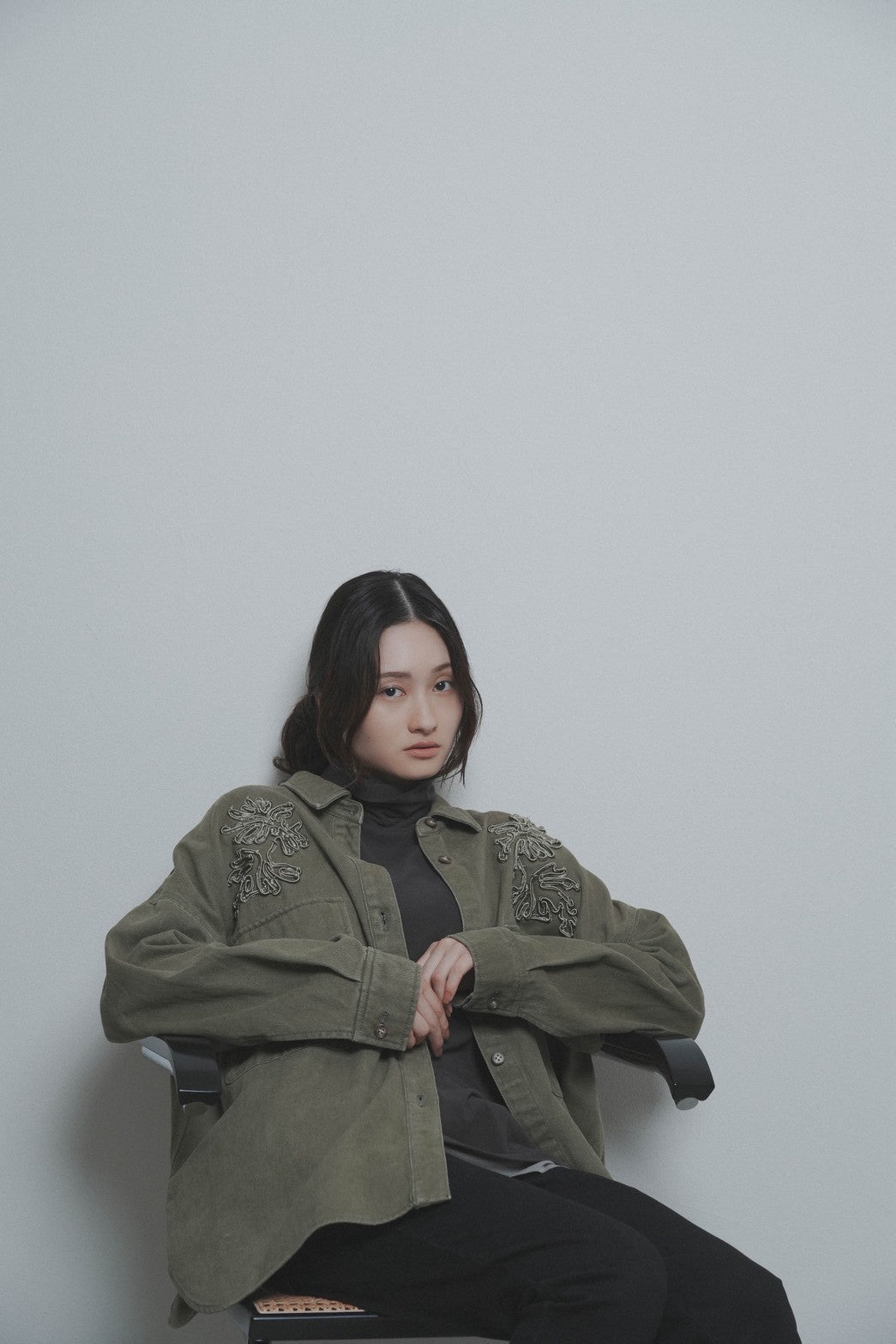 【CYAN TOKYO】刺繍オーバーシャツブルゾン/607532