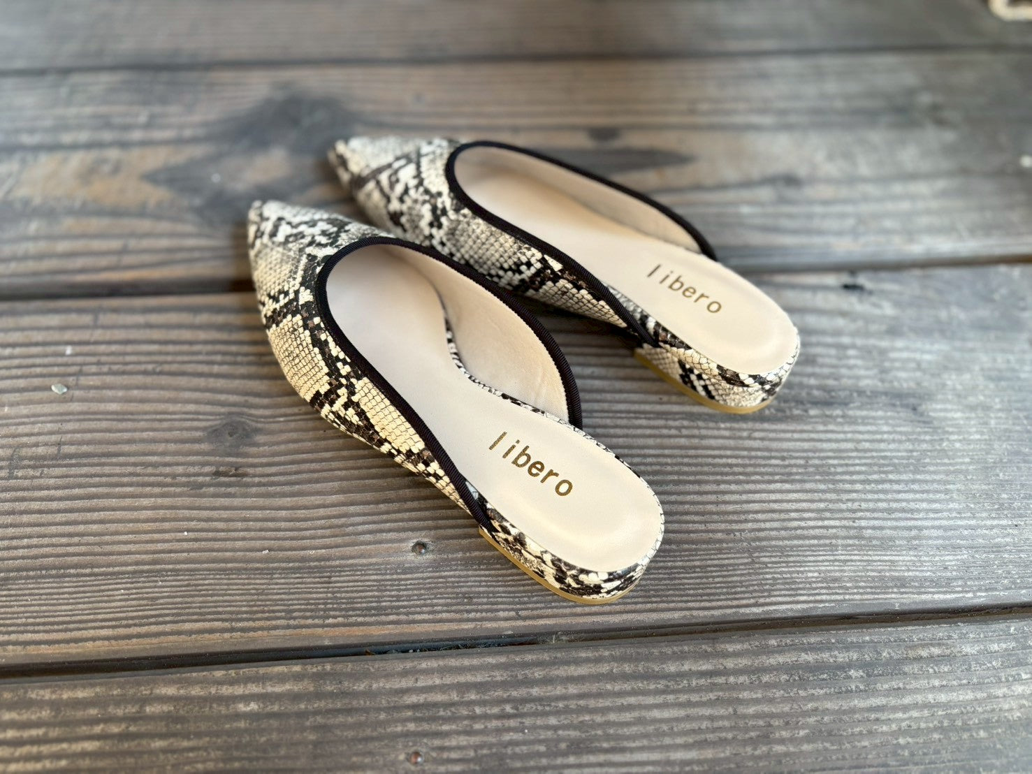 【libero】ヒール配色ミュール/153 15366