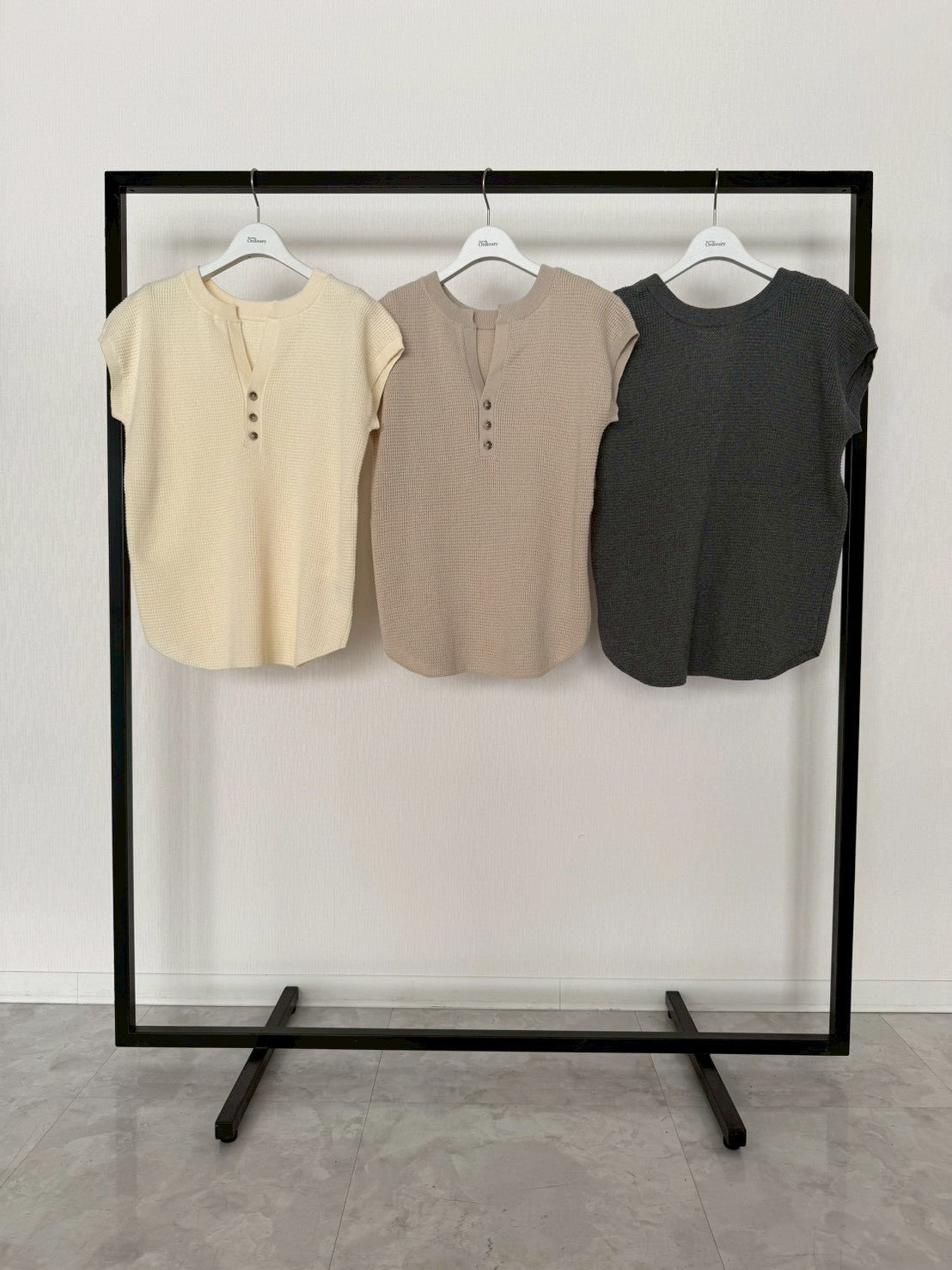 【Ordinary】ワッフルヘンリー2wayN/Sニット/BO26-528N