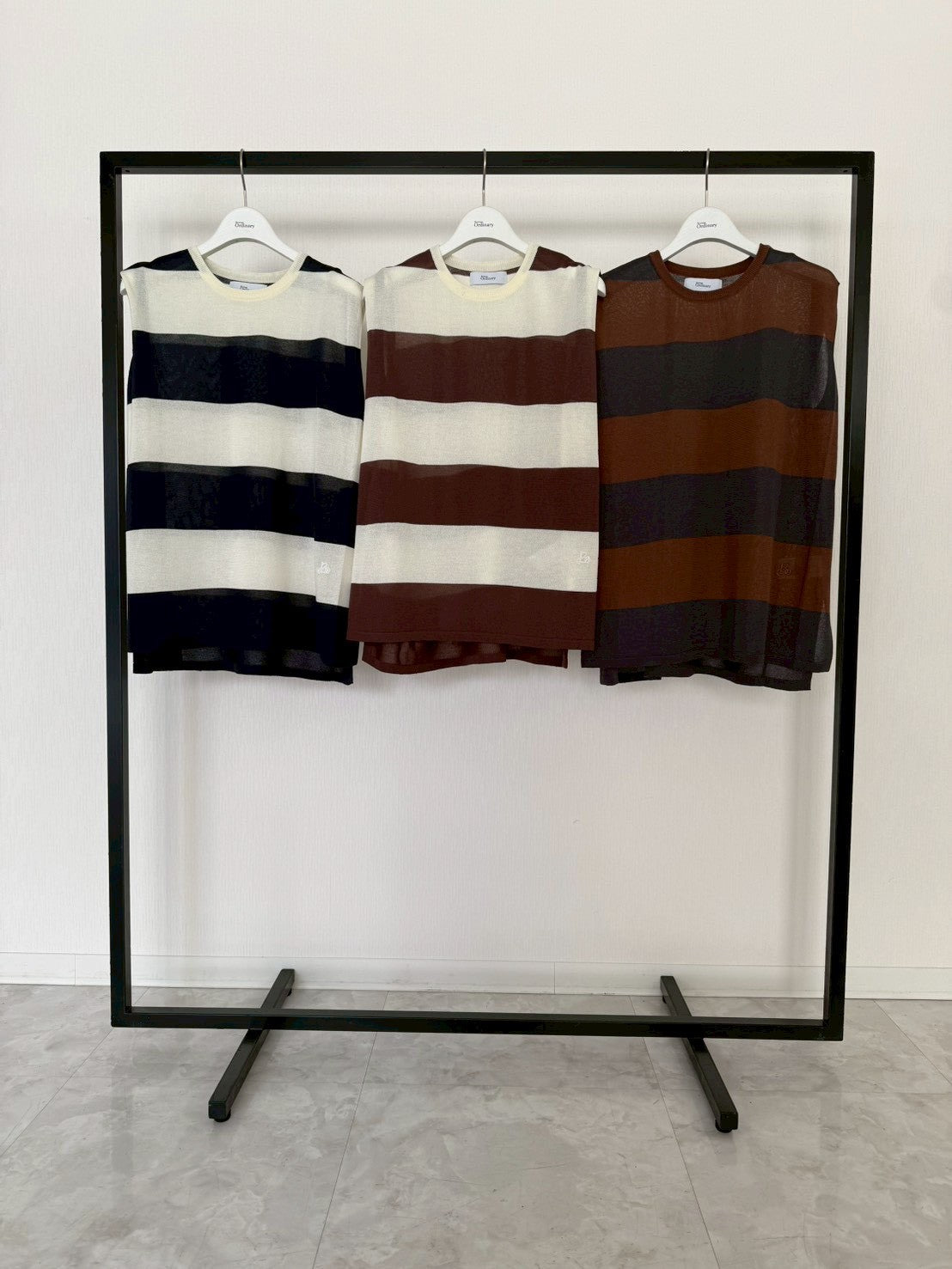 【Ordinary】ワイドパネルストライプスリーブレストップ/BO26-506N