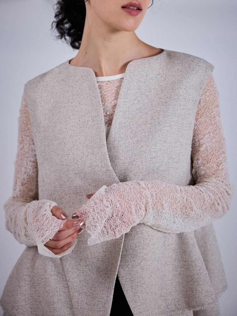 【Mewl】レースロングスリーブトップス/M253-83021-3