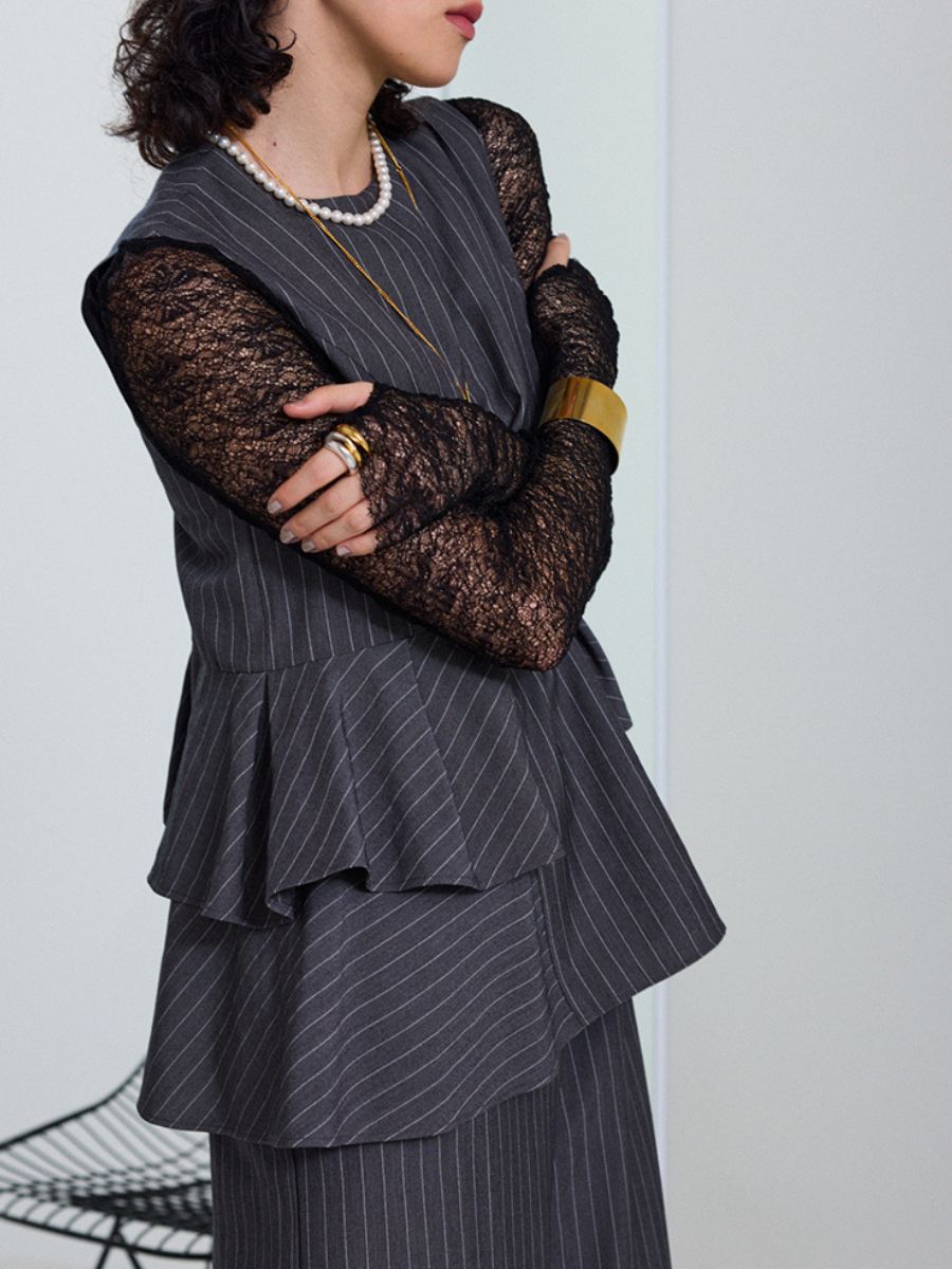 【Mewl】レースロングスリーブトップス/M253-83021-3