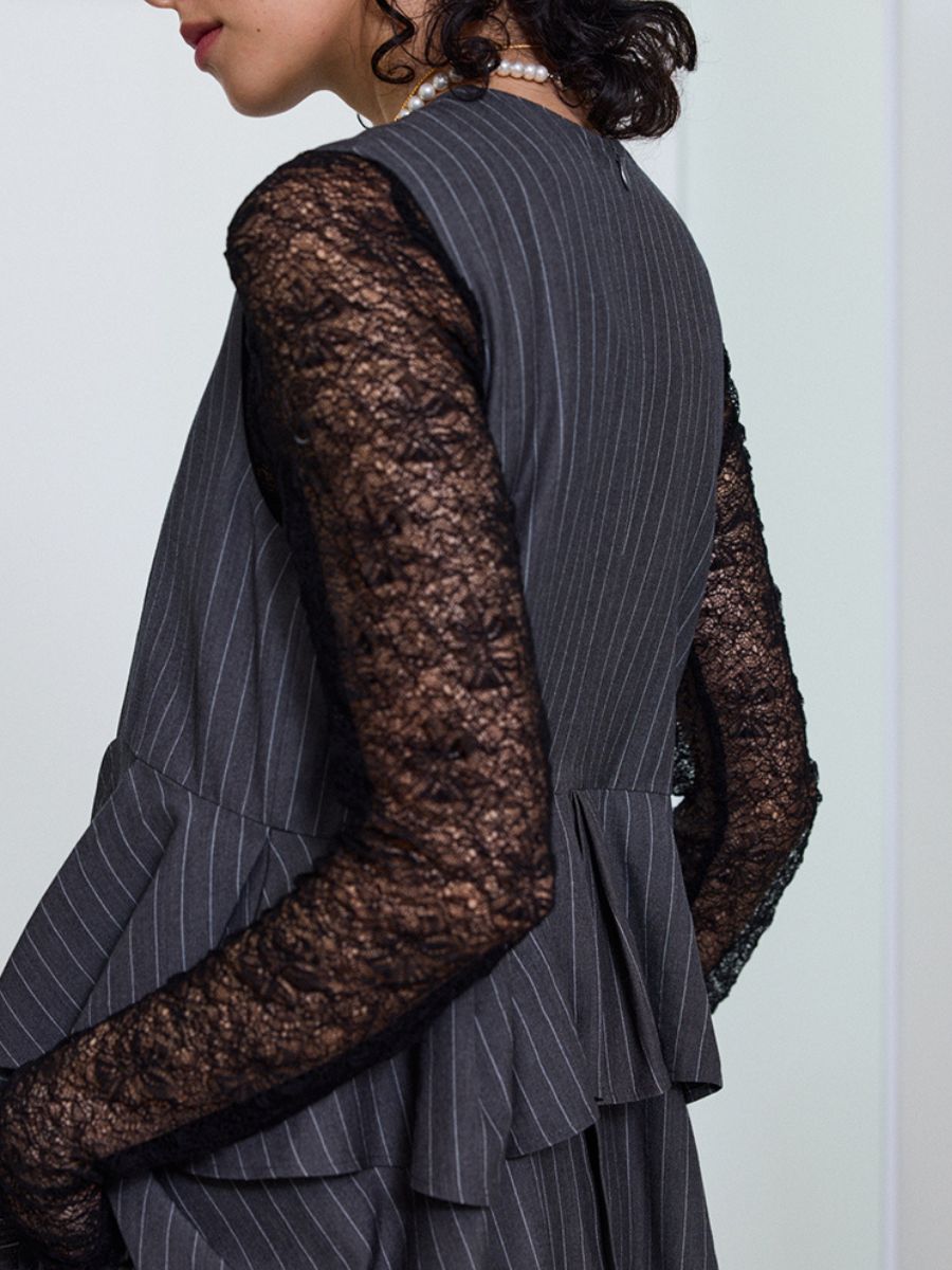 【Mewl】レースロングスリーブトップス/M253-83021-3