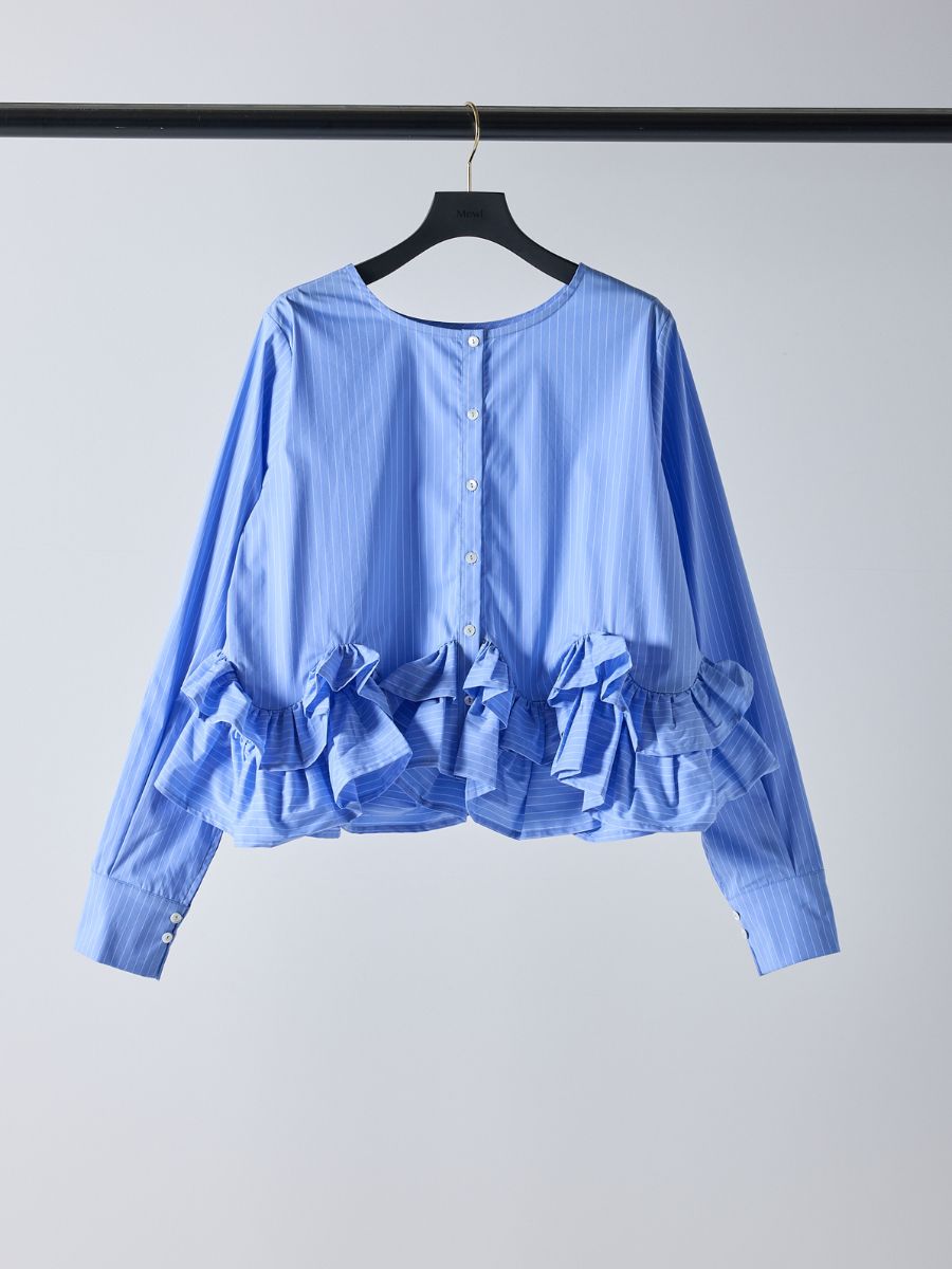 【Mewl】ペプラムフリル2WAYブラウス/M261-13005