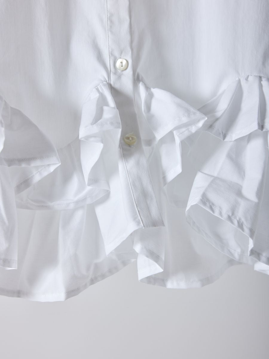 【Mewl】ペプラムフリル2WAYブラウス/M261-13005