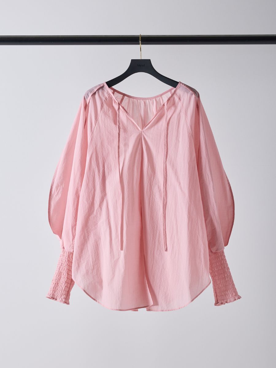 【Mewl】シャーリングカフスチュニックシャツ/M261-13006