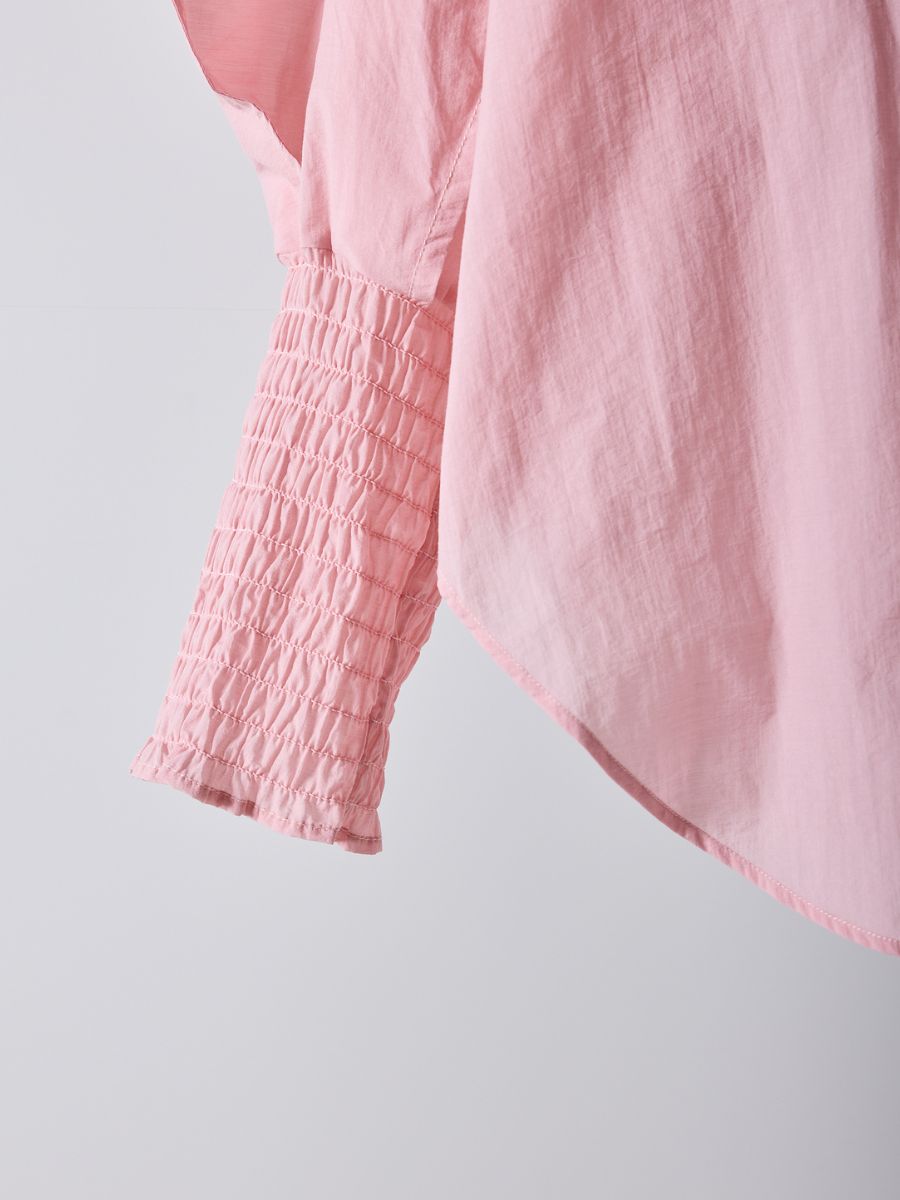 【Mewl】シャーリングカフスチュニックシャツ/M261-13006