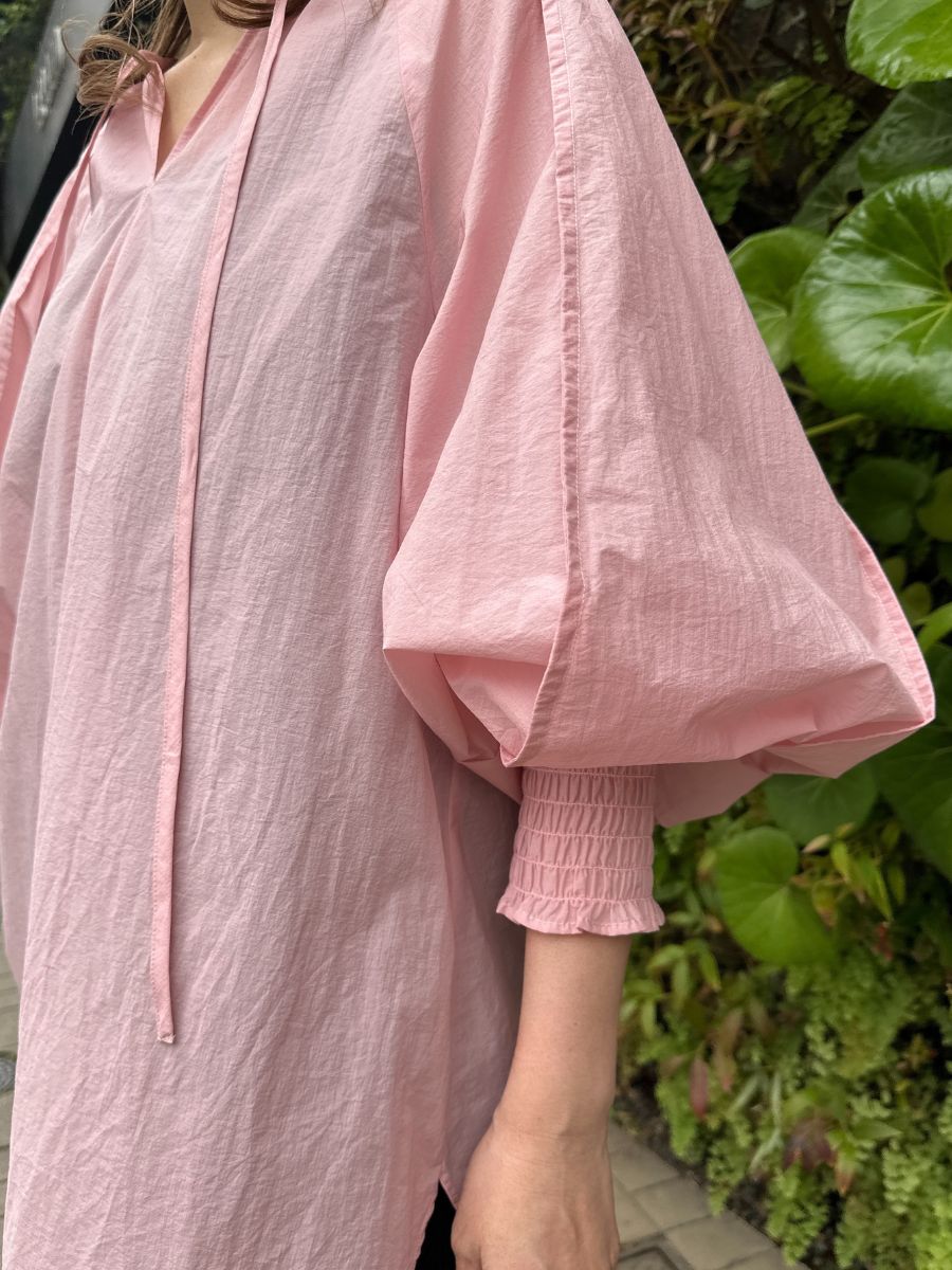 【Mewl】シャーリングカフスチュニックシャツ/M261-13006