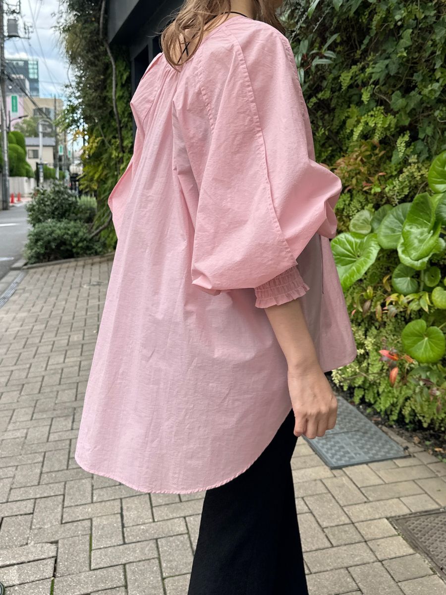 【Mewl】シャーリングカフスチュニックシャツ/M261-13006