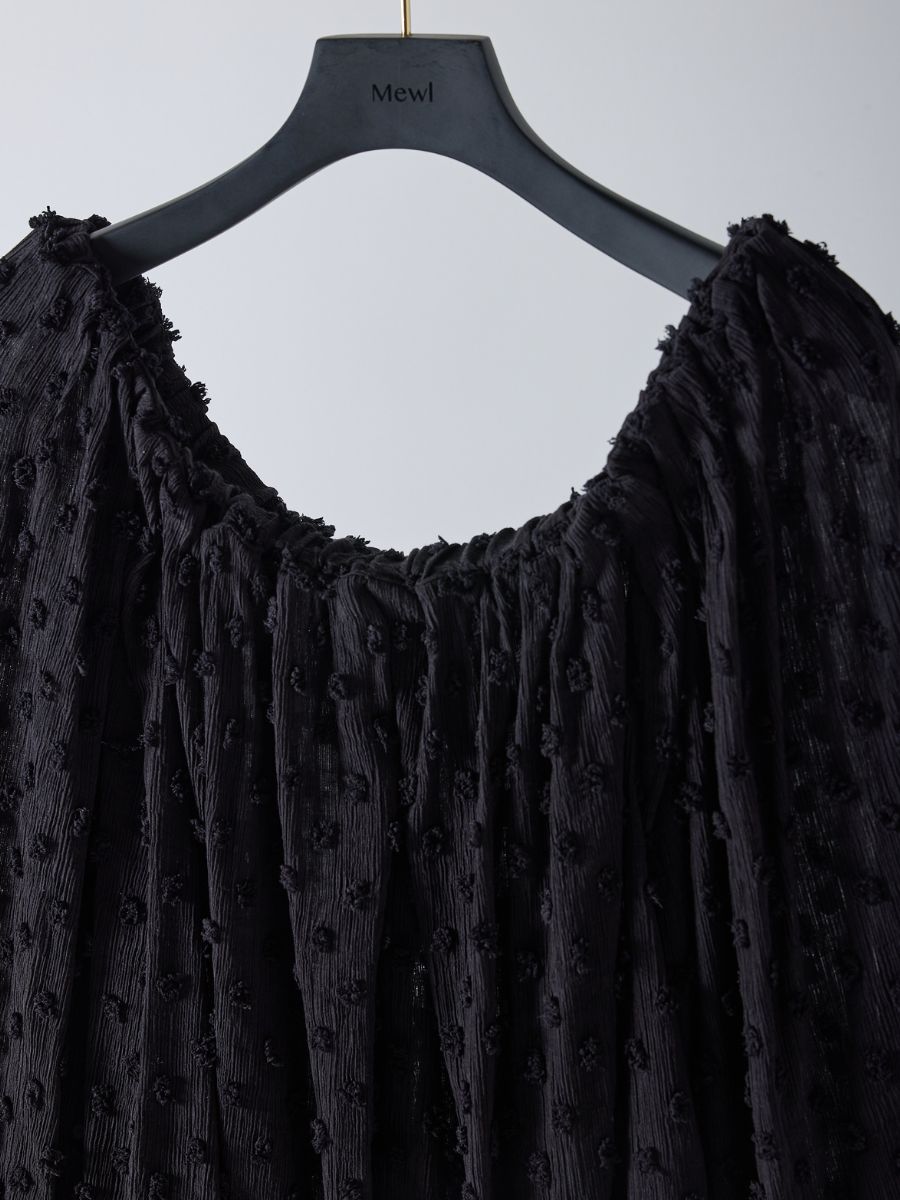 【Mewl】ドットジャガードオフショルブラウス/M261-13008