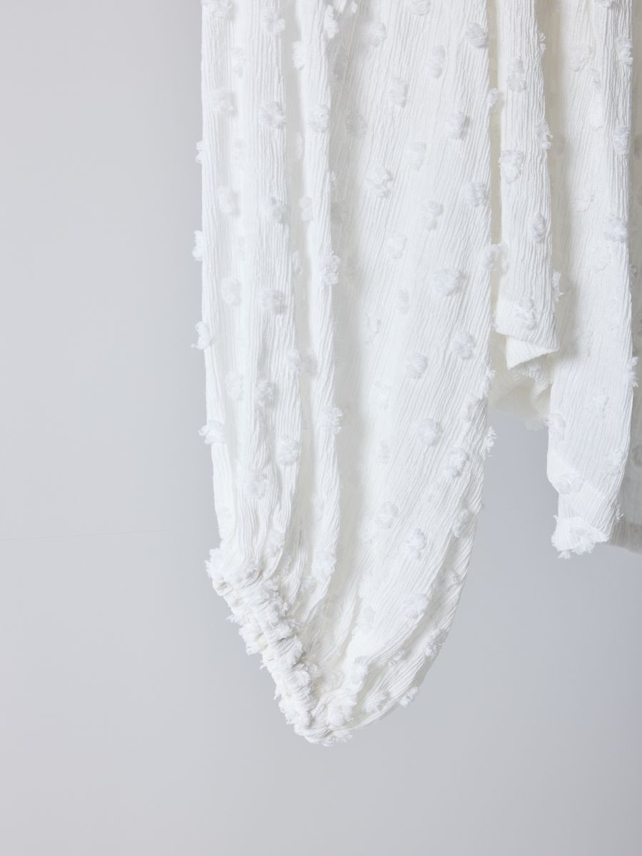 【Mewl】ドットジャガードオフショルブラウス/M261-13008