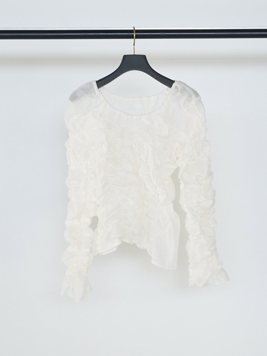 【Mewl】シャーリングトップス/M261-13031