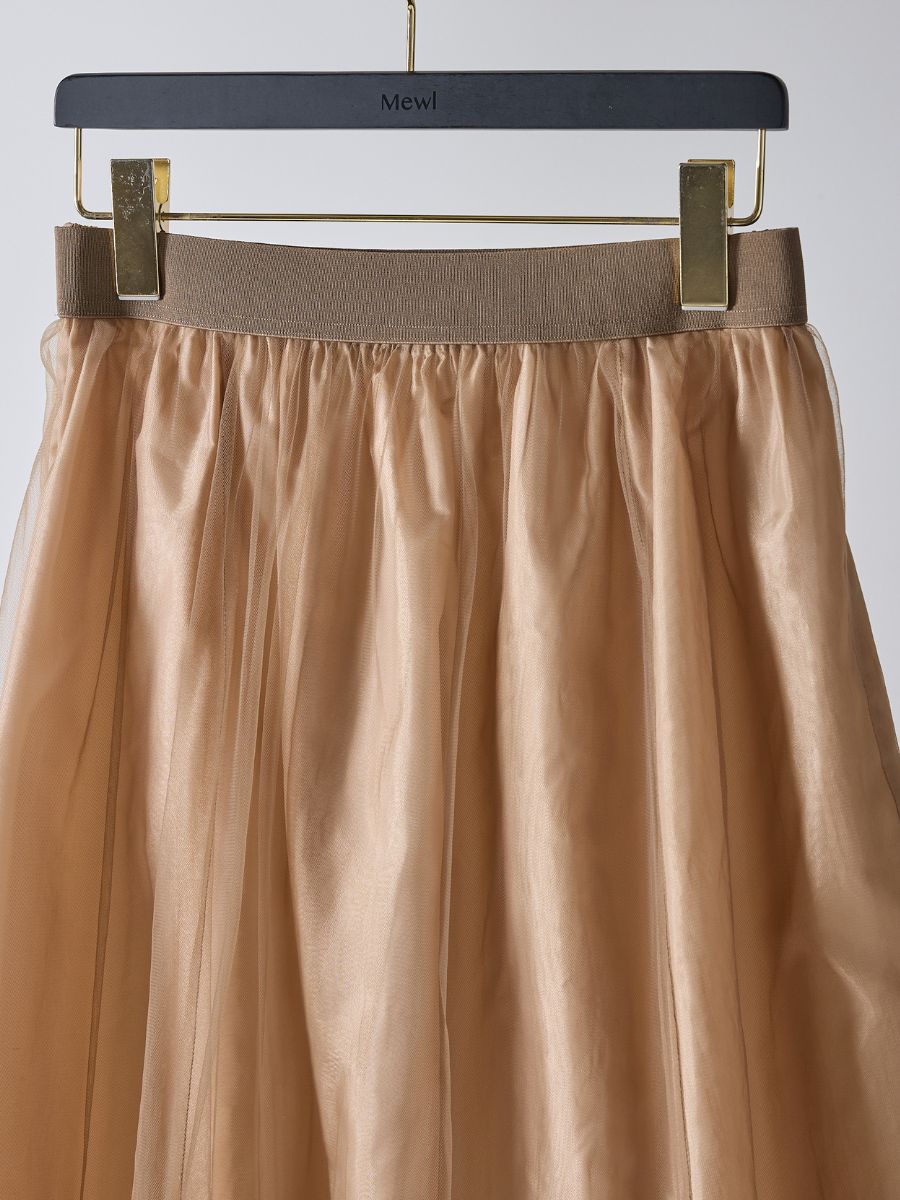 【Mewl】チュールティアードスカート/M261-23004