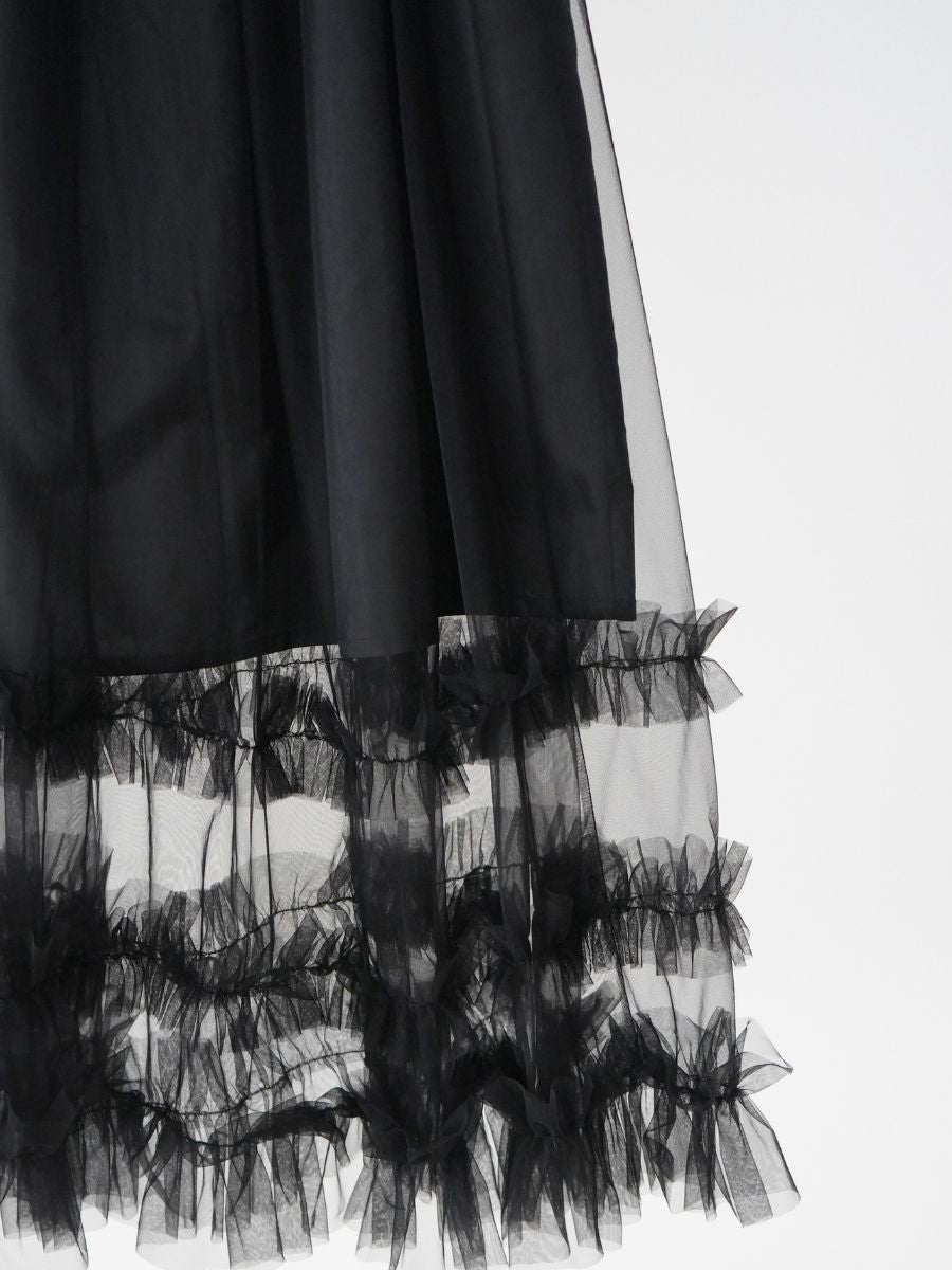 【Mewl】チュールティアードスカート/M261-23004