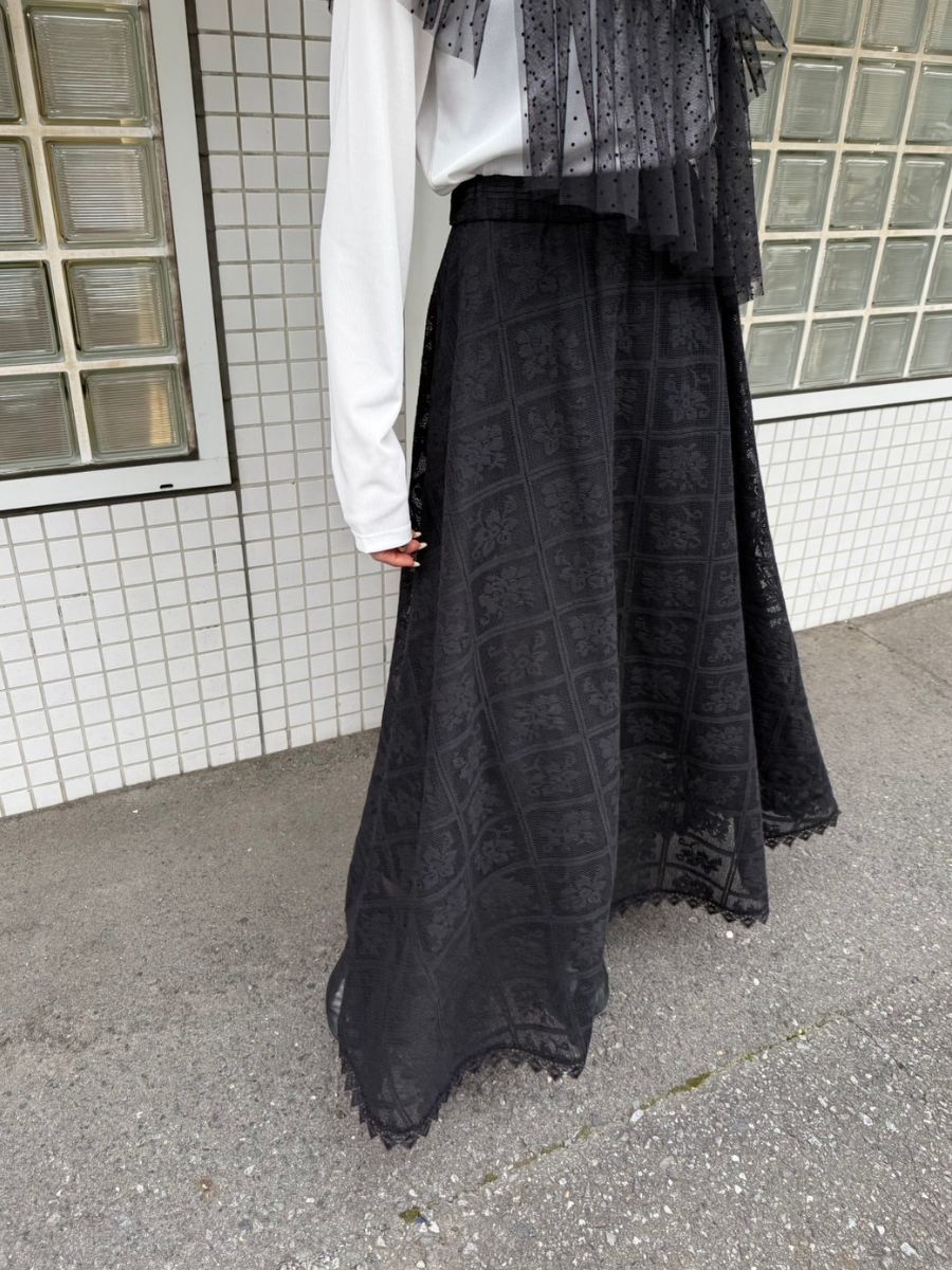 【Mewl】レースサーキュラースカート/M261-23019