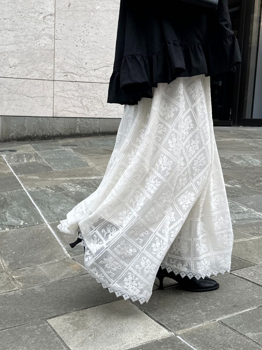 【Mewl】レースサーキュラースカート/M261-23019