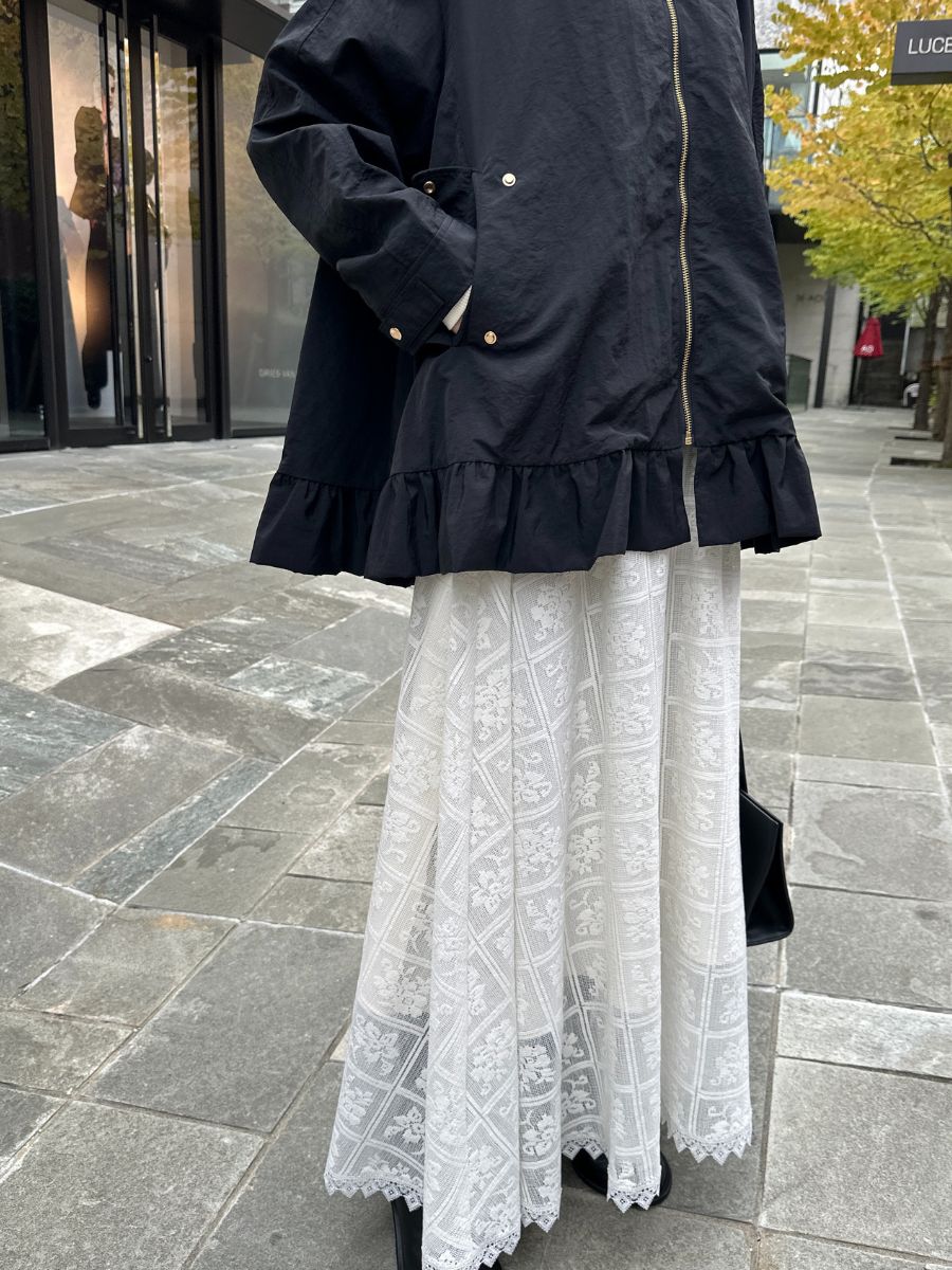 【Mewl】レースサーキュラースカート/M261-23019