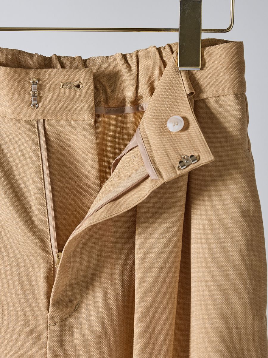 【Mewl】ベルト付きタックワイドパンツ/M261-33003