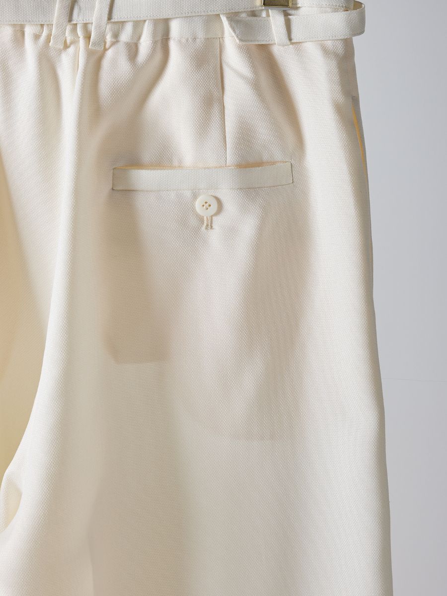 【Mewl】ベルト付きタックワイドパンツ/M261-33003