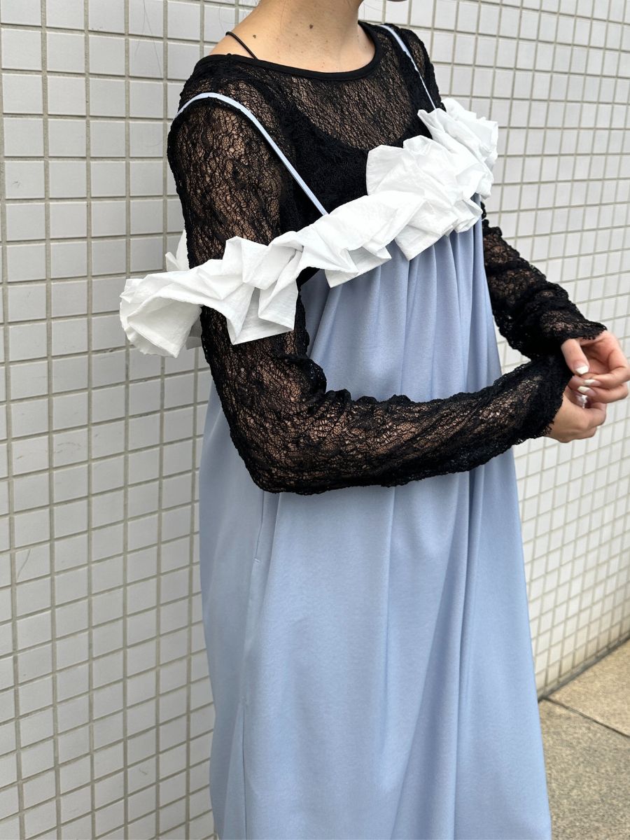 【Mewl】バブルフリルサロペット/M261-33007