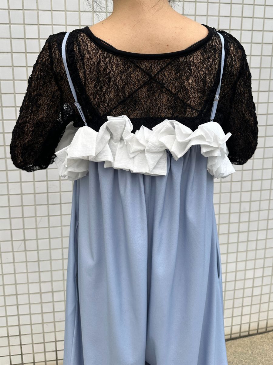 【Mewl】バブルフリルサロペット/M261-33007