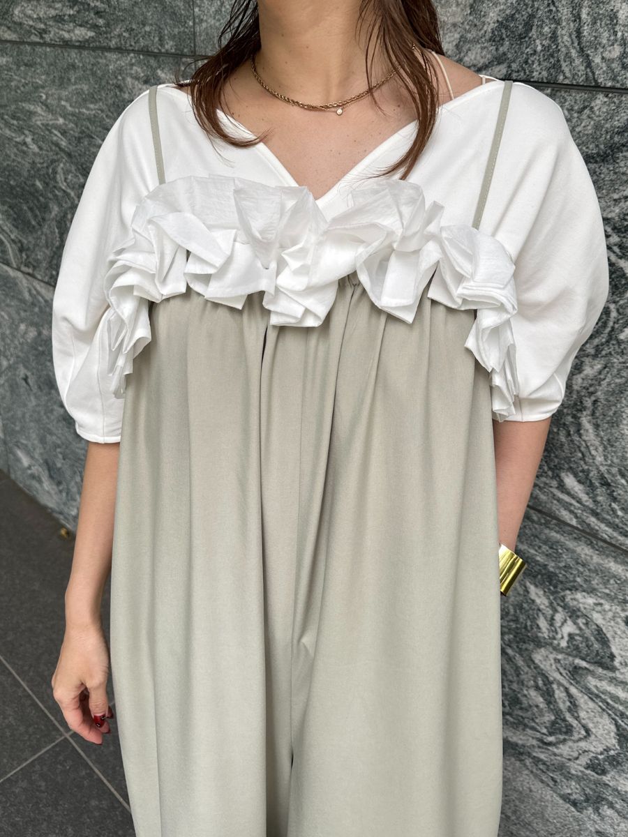 【Mewl】バブルフリルサロペット/M261-33007