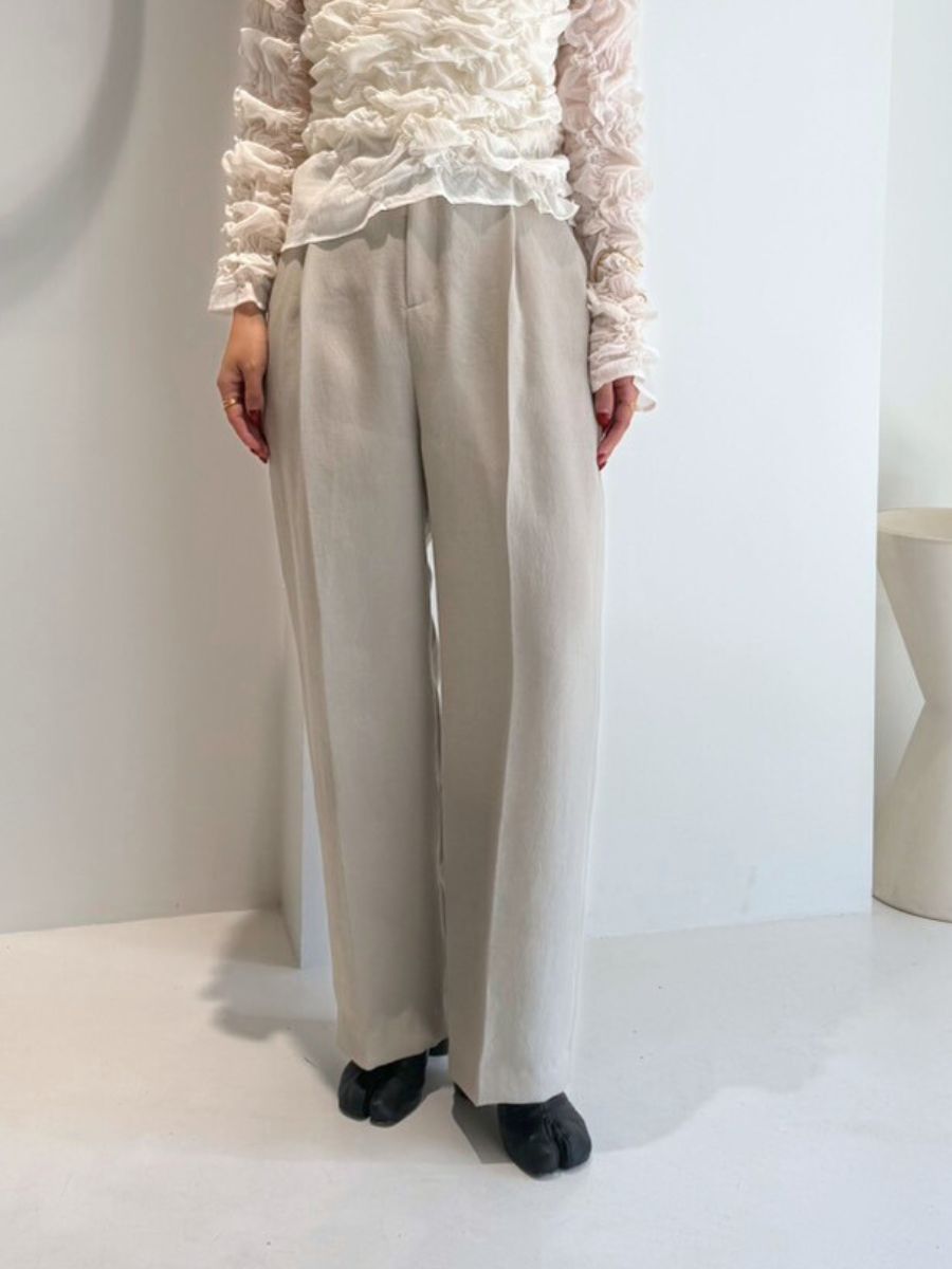【Mewl】リネンライクストレートパンツ/M261-33016