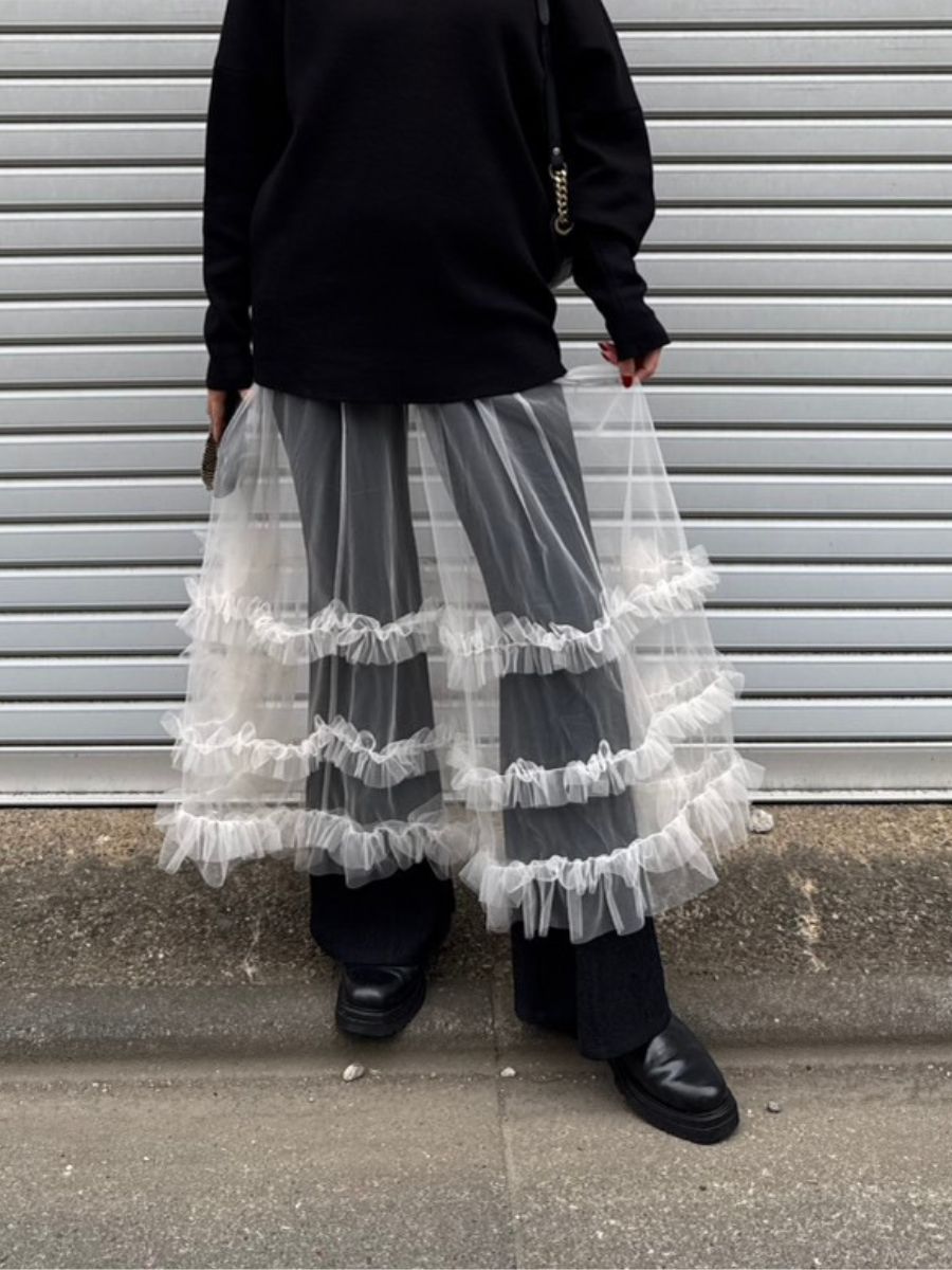 【Mewl】ふくれジャガードフレアパンツ/M261-33020