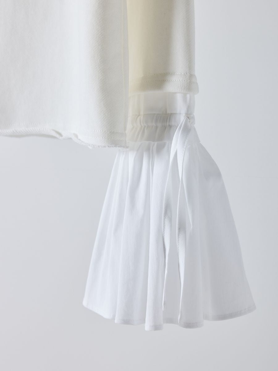 【Mewl】オフショルシャツスリーブスウェット/M261-83011