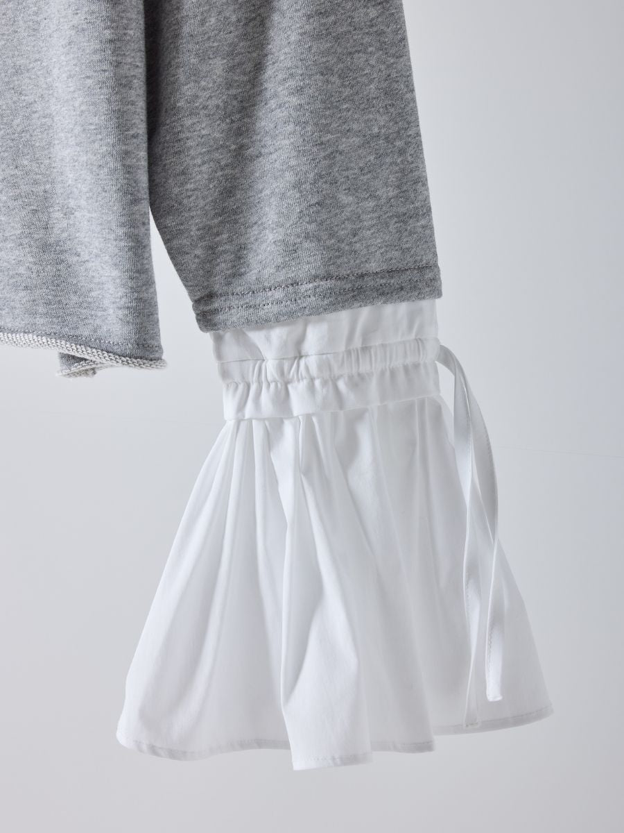 【Mewl】オフショルシャツスリーブスウェット/M261-83011