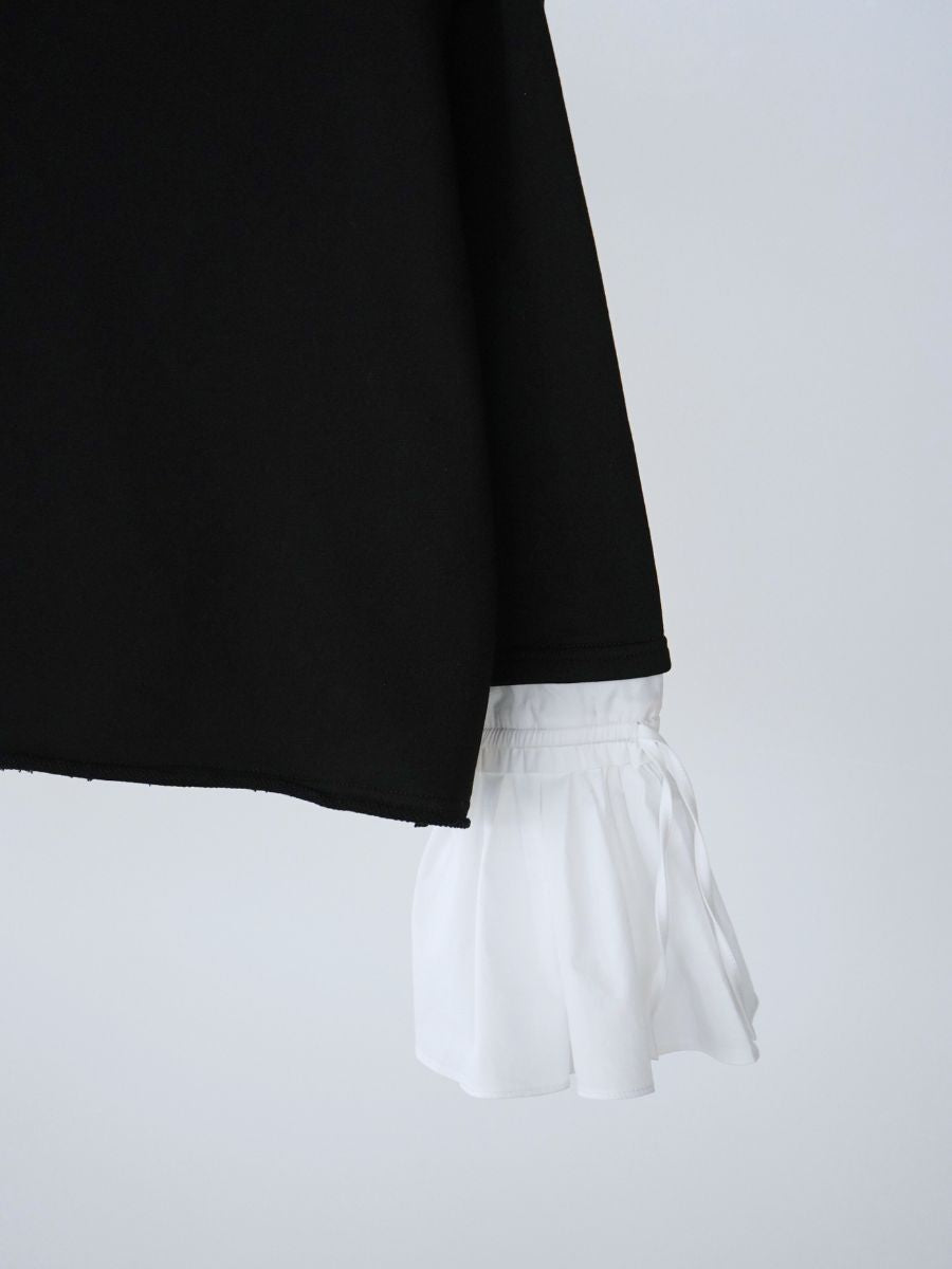 【Mewl】オフショルシャツスリーブスウェット/M261-83011