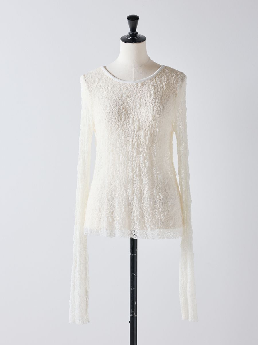 【Mewl】レースボートネックトップス/M261-83021