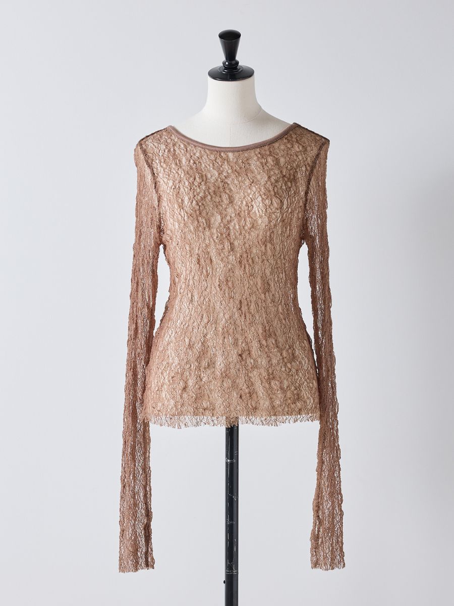 【Mewl】レースボートネックトップス/M261-83021