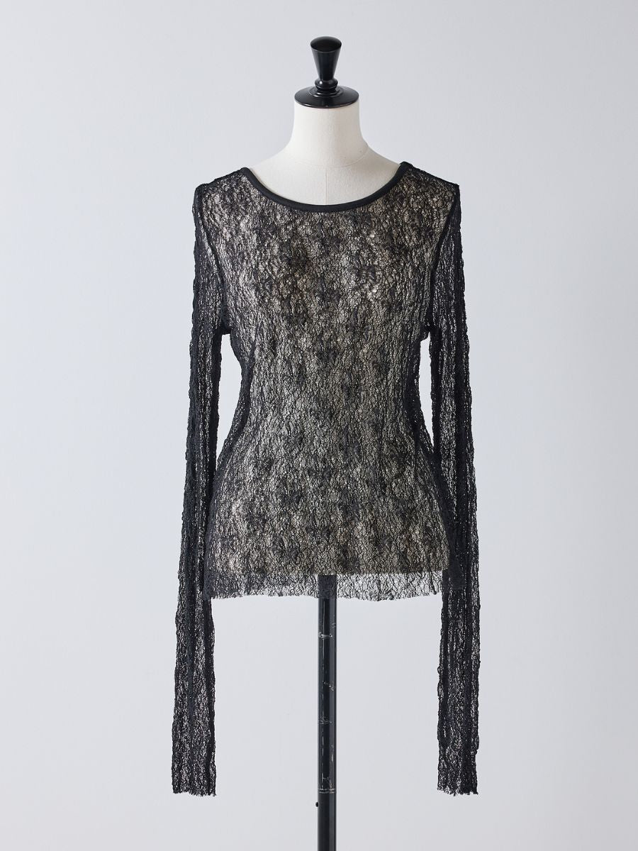 【Mewl】レースボートネックトップス/M261-83021