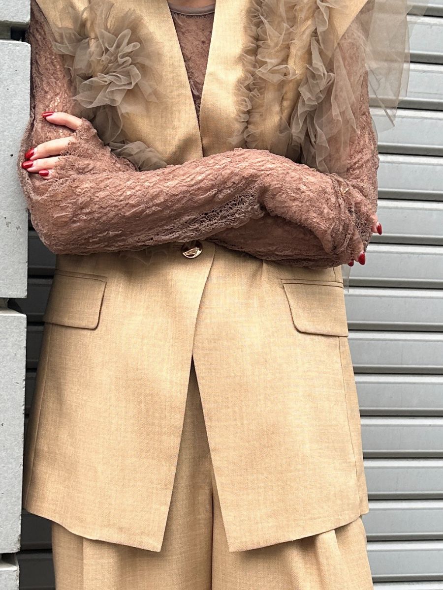 【Mewl】レースボートネックトップス/M261-83021