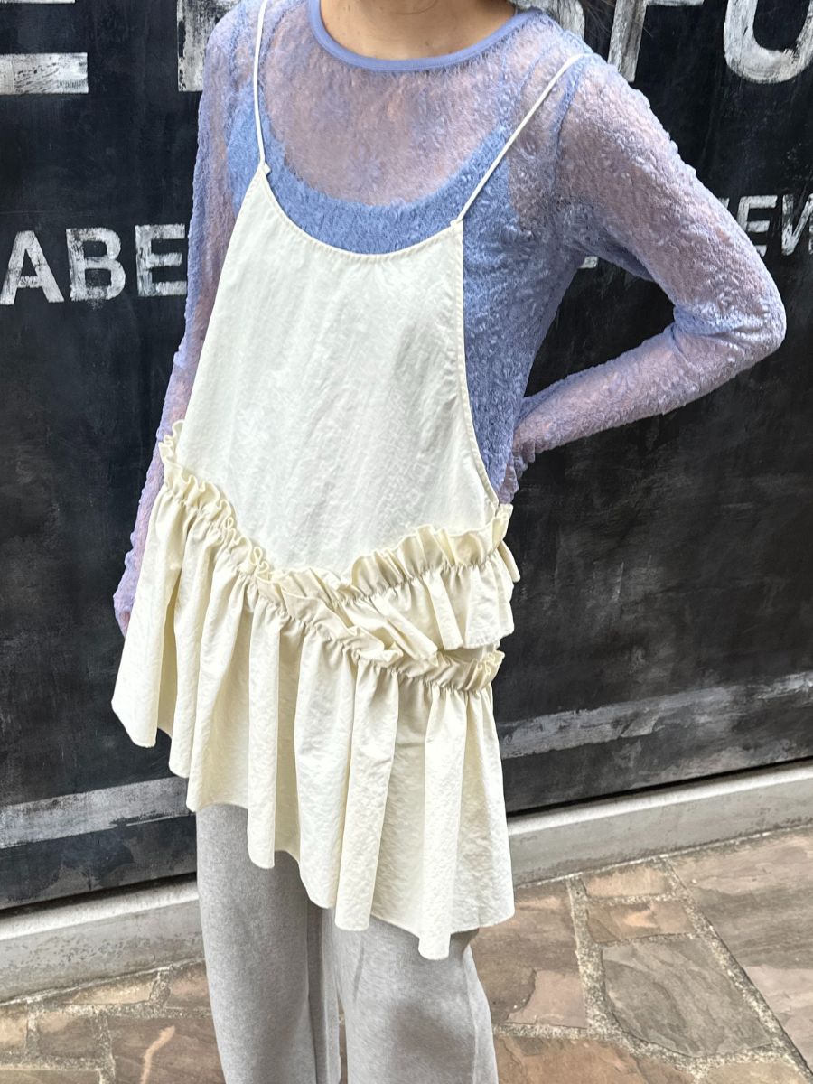 【Mewl】レースボートネックトップス/M261-83021