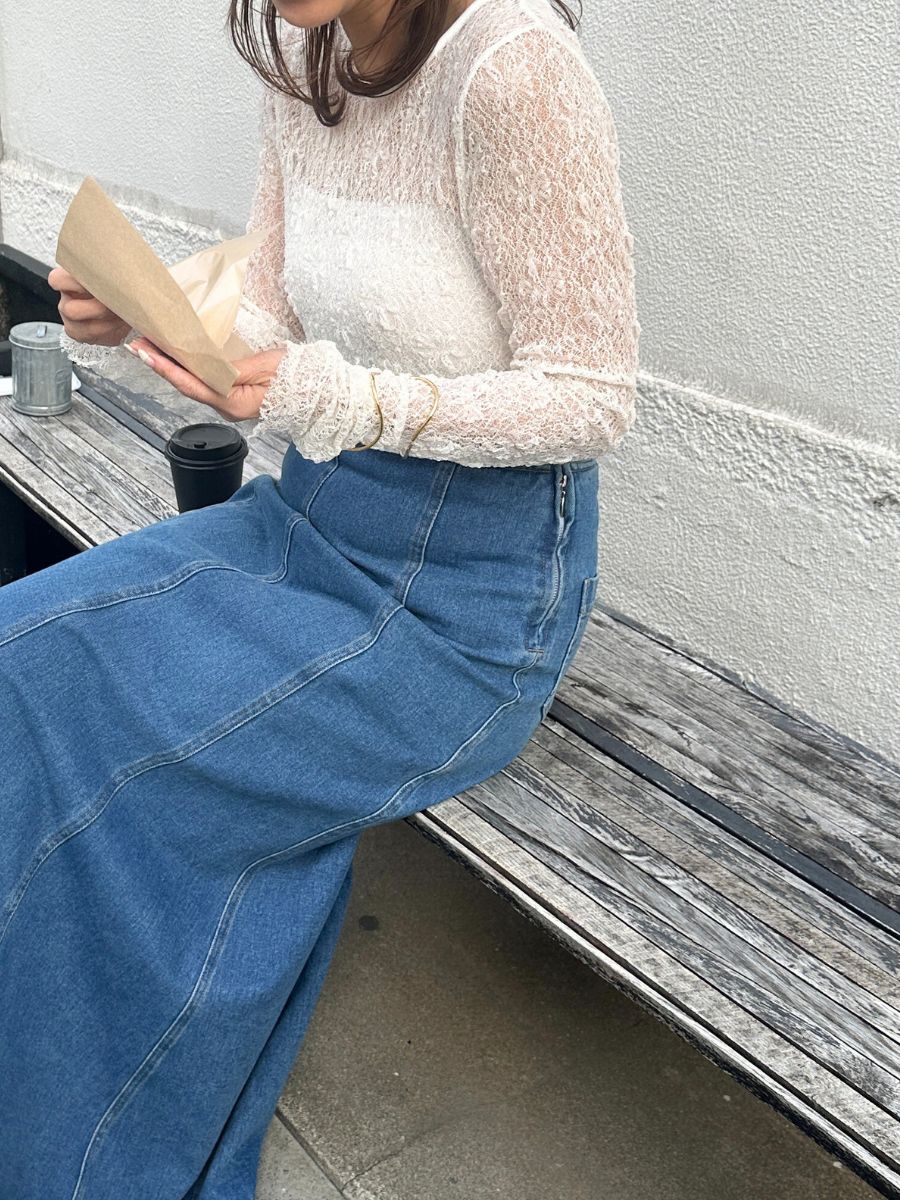 【Mewl】レースボートネックトップス/M261-83021