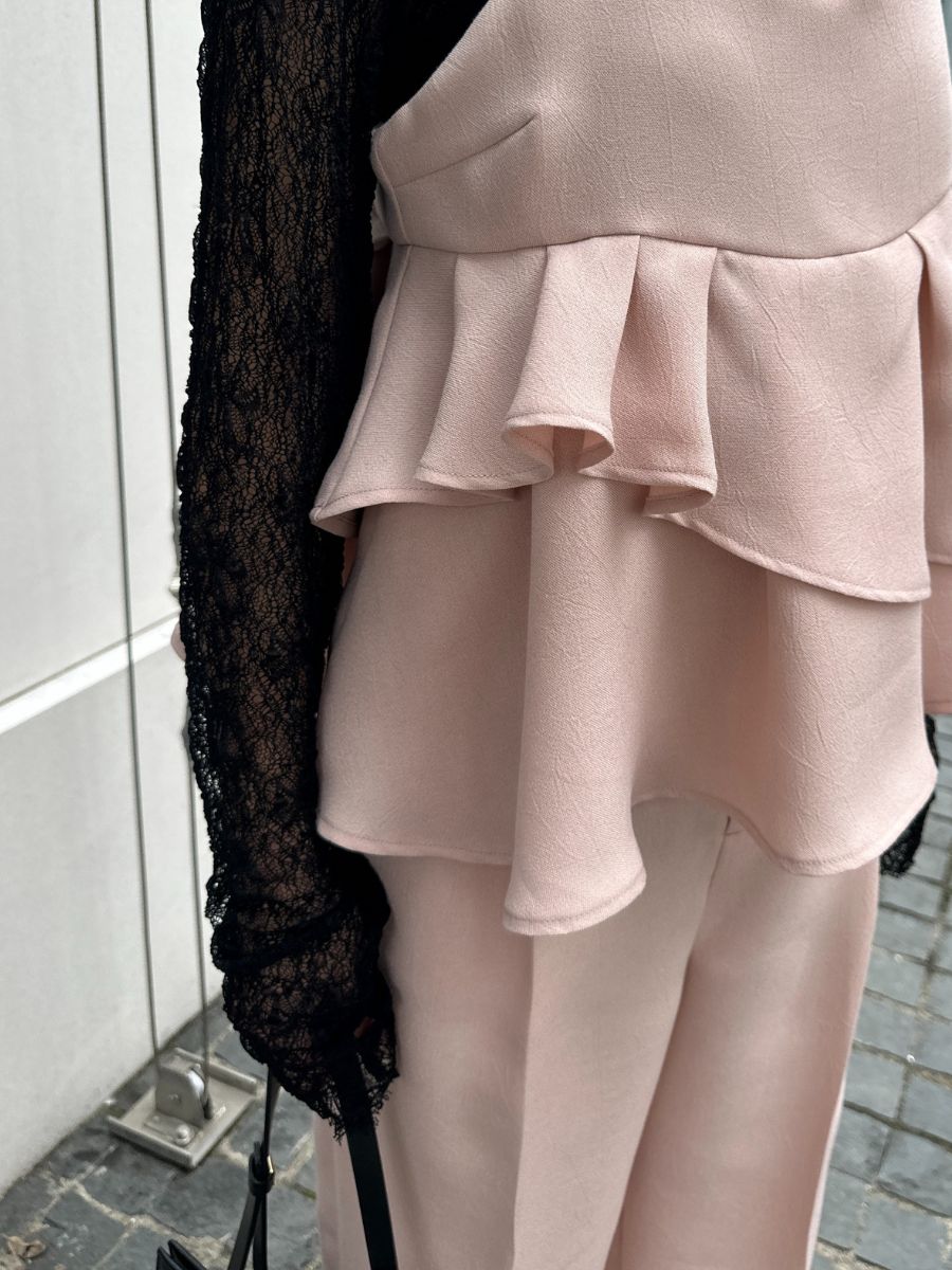 【Mewl】レースボートネックトップス/M261-83021