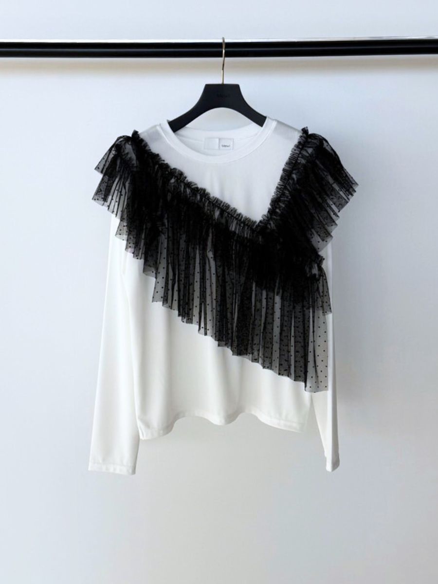 【Mewl】ドットチュールドッキングトップス/M261-83029