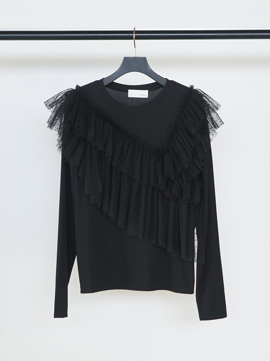 【Mewl】ドットチュールドッキングトップス/M261-83029