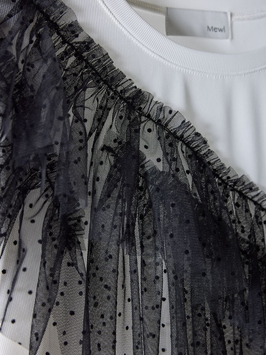 【Mewl】ドットチュールドッキングトップス/M261-83029