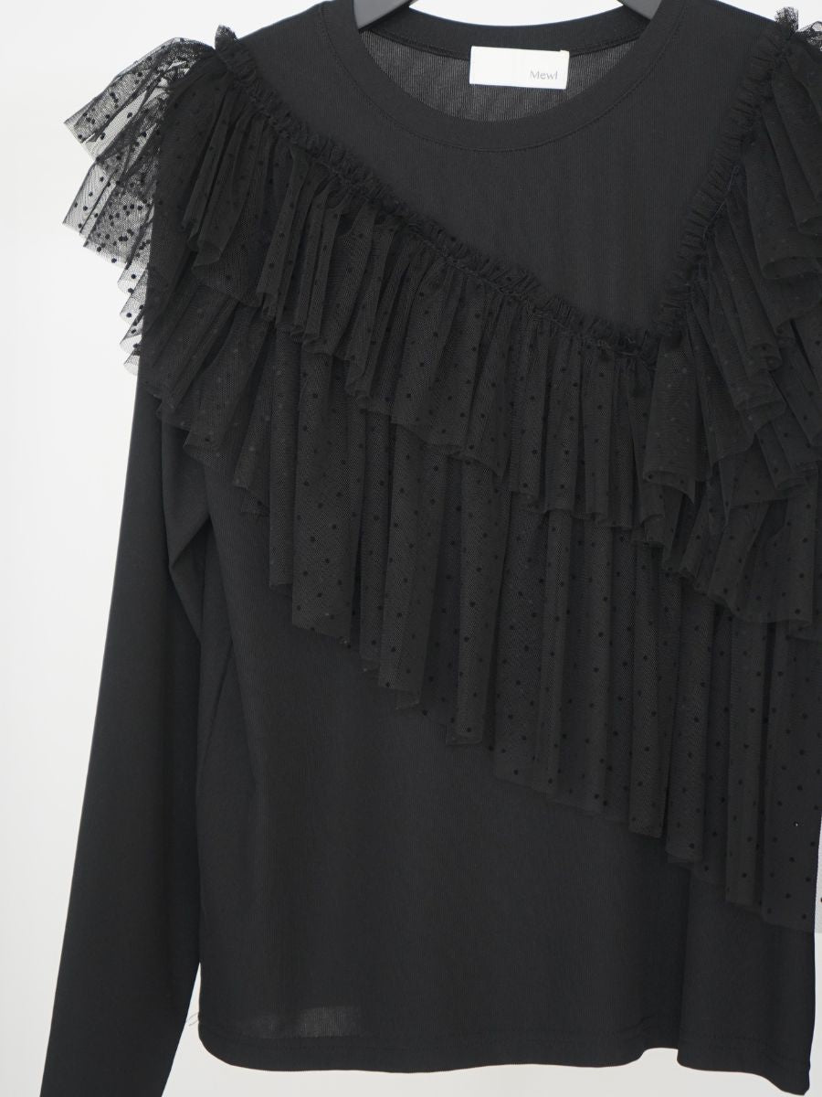 【Mewl】ドットチュールドッキングトップス/M261-83029