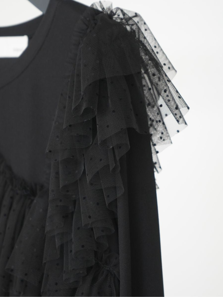 【Mewl】ドットチュールドッキングトップス/M261-83029