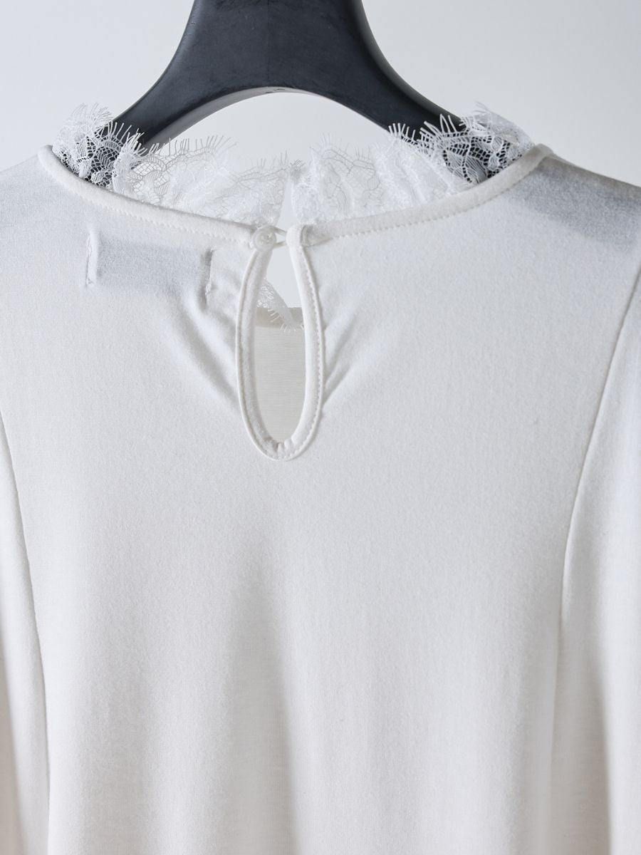 【Mewl】レースカラーフレアトップス/M261-83030