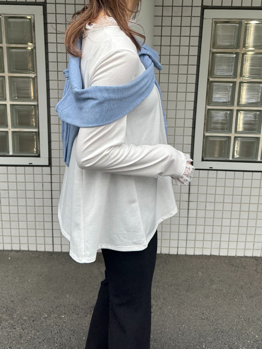 【Mewl】レースカラーフレアトップス/M261-83030